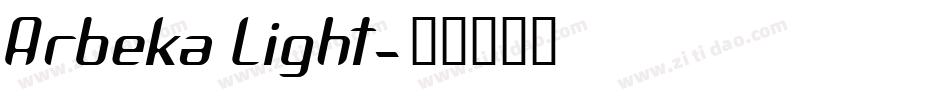 Arbeka Light字体转换